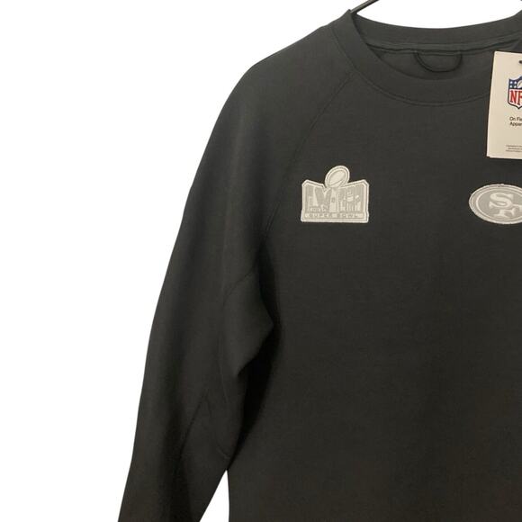 Nike On Field Apparel Mens Sz S Anthracite Sweatshirt 49ers Superbowl LVIII Tech - Picture 3 of 10